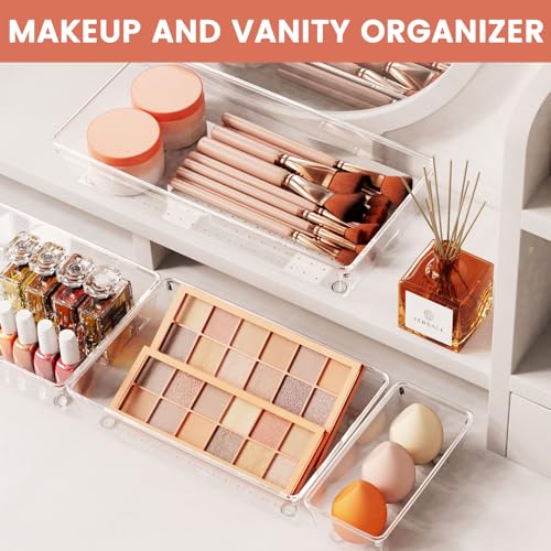 Large Clear Plastic Drawer Organizer 28 Pack (28 Count)