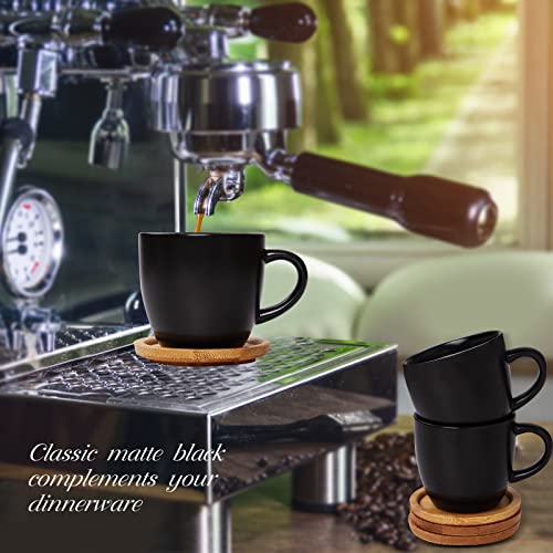 4 OZ Espresso Cups and Saucers Set of 6 (6 Count)