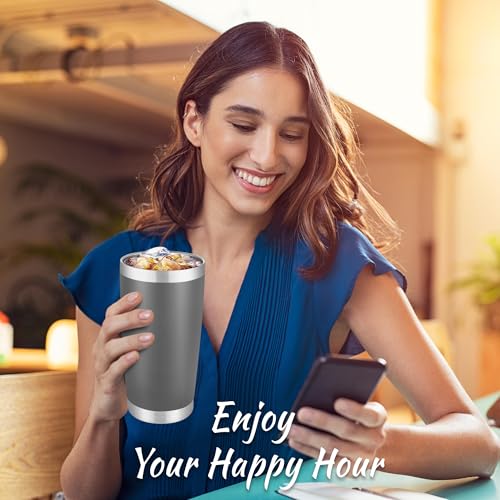 20 oz Tumblers Bulk Stainless Steel Tumbler with Lid (6 Count)