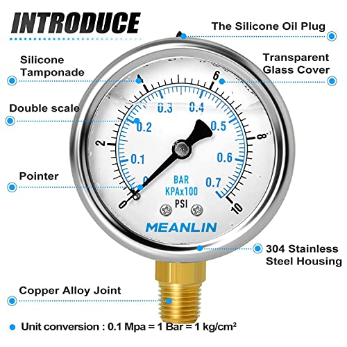 0~10Psi Stainless Steel 1
