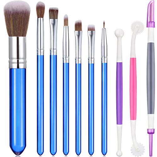 10 Pcs Food Safe Paint Brushes Fondant Tools Cake Painting (10 Count)