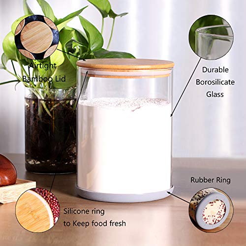 Set of 2 Large Glass Food Storage jar