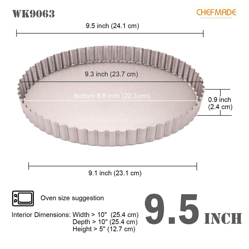Tart Pan Set 7" and 9" Round Pie Pan with Removable Loose Bottom