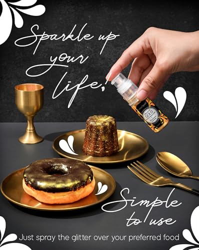 Gold Edible Glitter Spray for Cakes