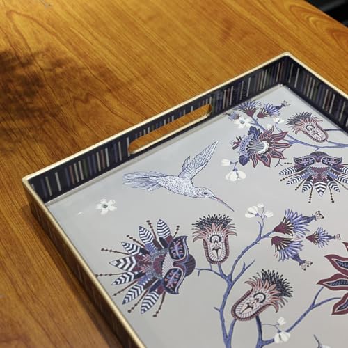 Rectangle Plastic Serving Tray with Handles