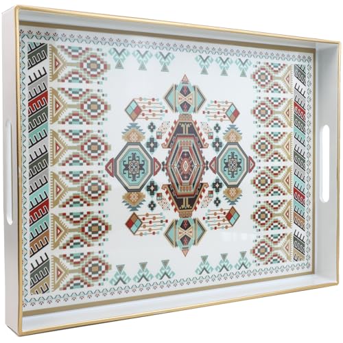 Rectangle Plastic Serving Tray with Handles