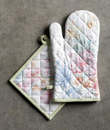 100% Cotton Oven Mitt & Pot Holder Set (2 Count)