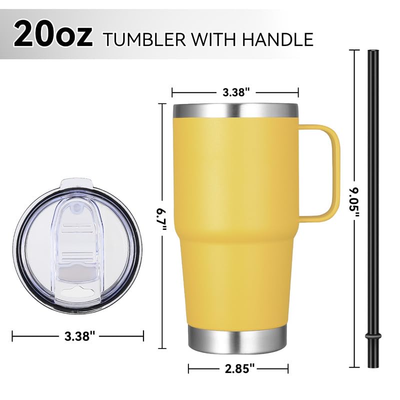 20 oz Insulated Travel Coffee Mugs Set of 12 (12 Count)