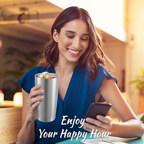 20 oz Tumblers Bulk Stainless Steel Tumbler with Lid (12 Count)