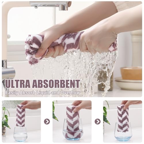 12 Pack Irregular Waves Kitchen Dish Cloths (12 Count)
