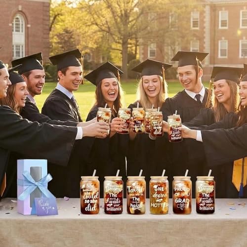 12 Pack Graduation Gifts Glass Cups (12 Count)