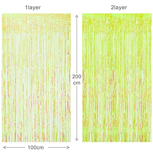 Iridescent Foil Fringe Curtains (2 Count)