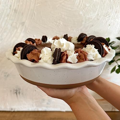 Mora Ceramic Deep Fluted Pie Dish for Baking