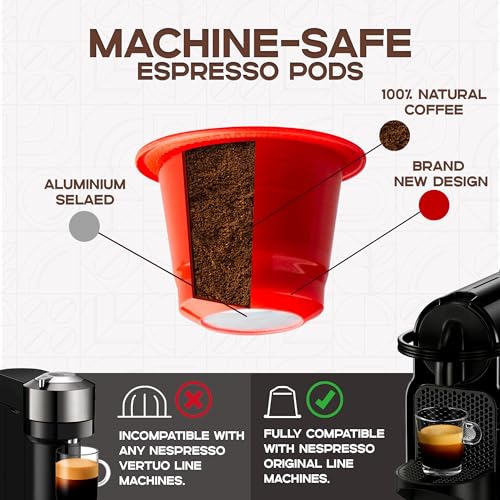 Nespresso Compatible Coffee Pods 100 Count Variety Pack