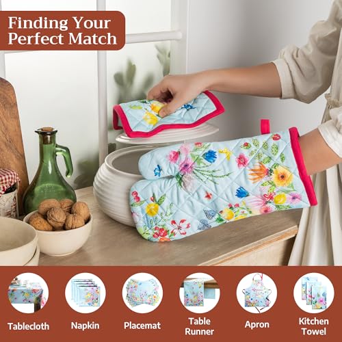 100% Cotton Oven Mitt & Pot Holder Set
