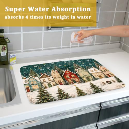 Christmas Dish Drying Mat