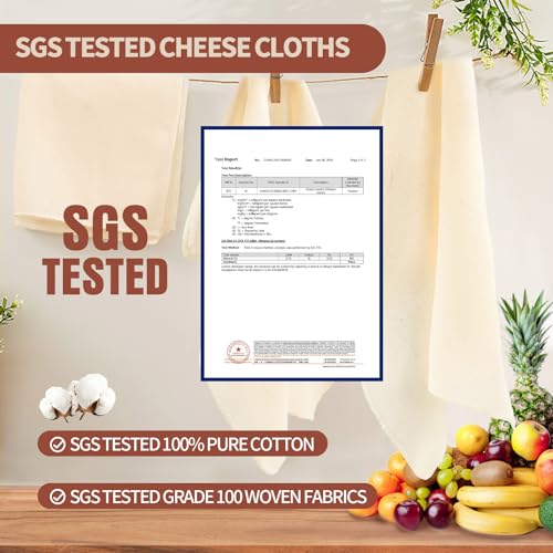 20Pcs Unbleached Cheese Cloths for Straining 20x20Inch Reusable Value Pack
