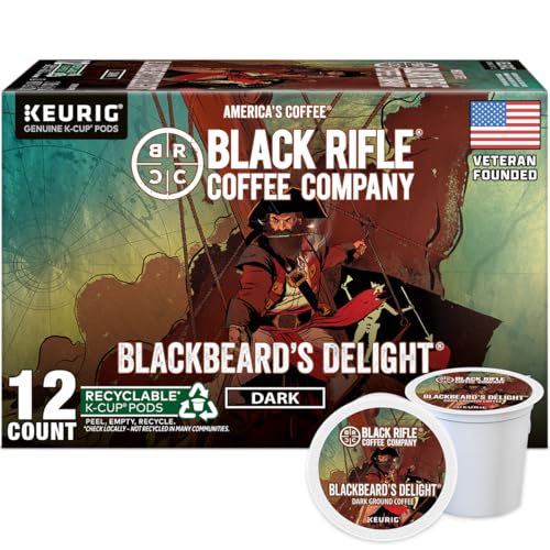 Black Rifle Coffee Dark Roast K Cup Coffee Blackbeard's Delight 12 Count
