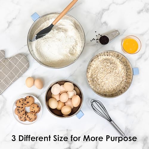 Stainless Steel Mixing Bowls Set with Lids