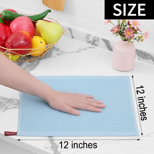 100% Cotton Waffle Weave Kitchen Dish Cloths 8 (8 Count)