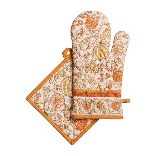 100% Cotton Oven Mitt & Pot Holder Set (2 Count)