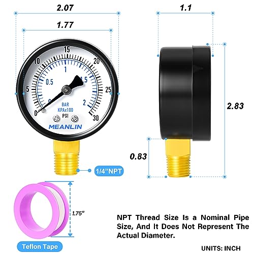 0 30Psi Well Pump Pressure Gauge 1