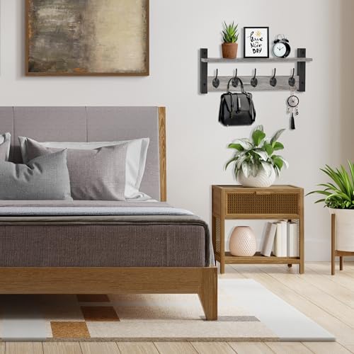 Coat Rack Wall Mount with Shelf