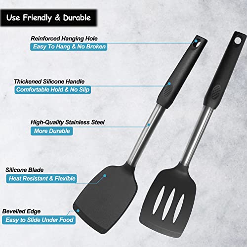 Silicone Spatula and Cooking Spoon (5 Count)