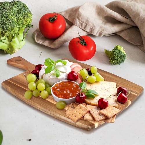 Large Wooden Charcuterie Board Acacia Chopping Cutting Boards for Kitchen