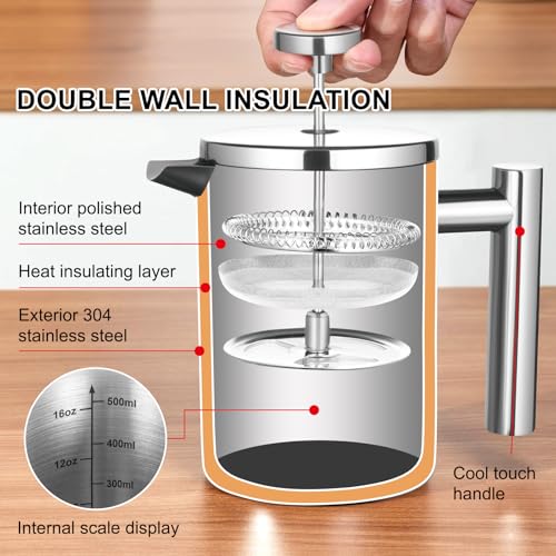 French Press Coffee Maker with Scale