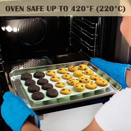 24 Cups Silicone Mini Muffin Pan Set (2 Count)