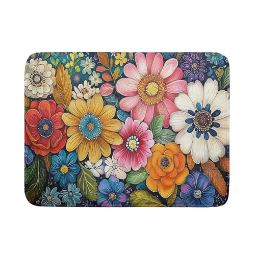 Boho Flower Dish Drying Mat