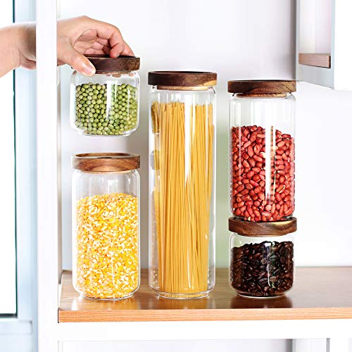 Glass Canisters Set of 5 for the kitchen