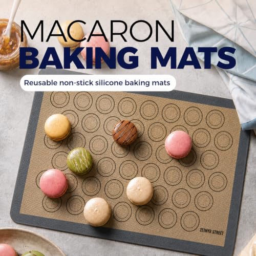 Macaron Baking Mat Silicone Non Stick (10 Count)