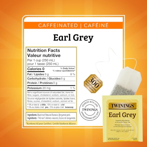 Earl Grey Black Bergamot Caffeinated Tea Bags (100 Count)