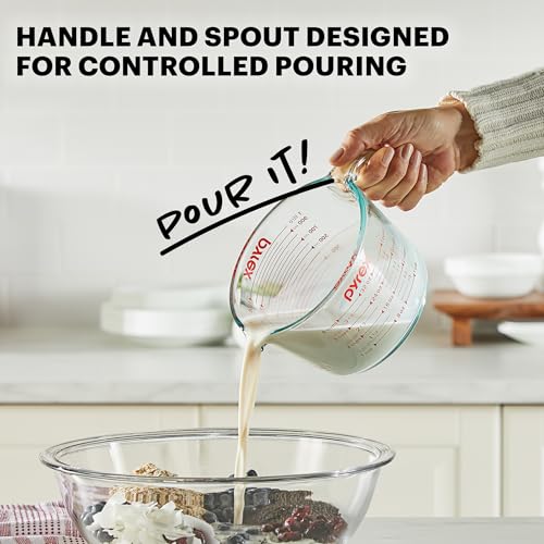 Essentials (3-Pack) Glass Measuring Cups Set (1, 2 & 4 Cup) (3 Count)