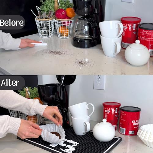 Life Begins After Coffee Silicone Bar Mat 18x12 in