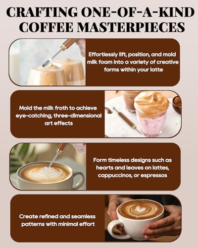 1PCS Latte Art Pen with Rosewood Handle