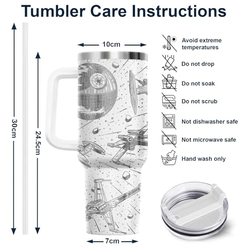 Galaxy Spaceship Sci Fi 40 oz Tumbler with Handle