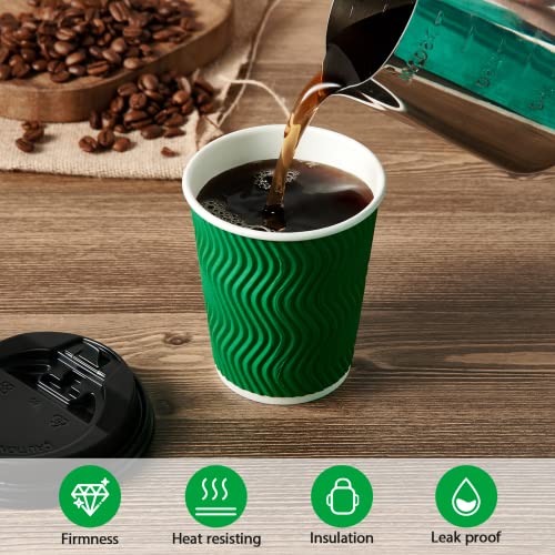 100 Count 8 oz Coffee Cups with Lids (99.99 Count)