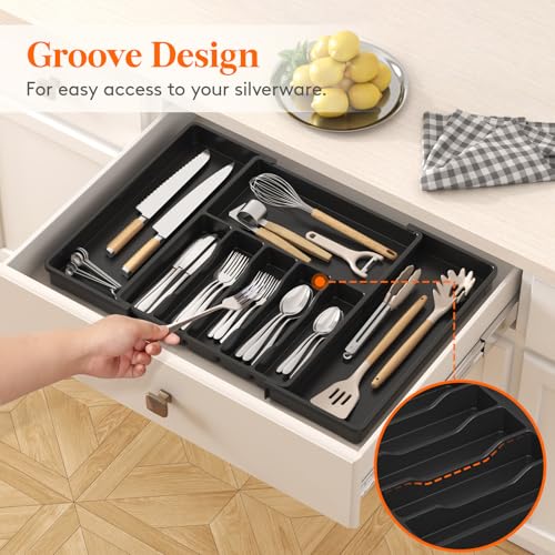 Extra Large Silverware Drawer Organizer