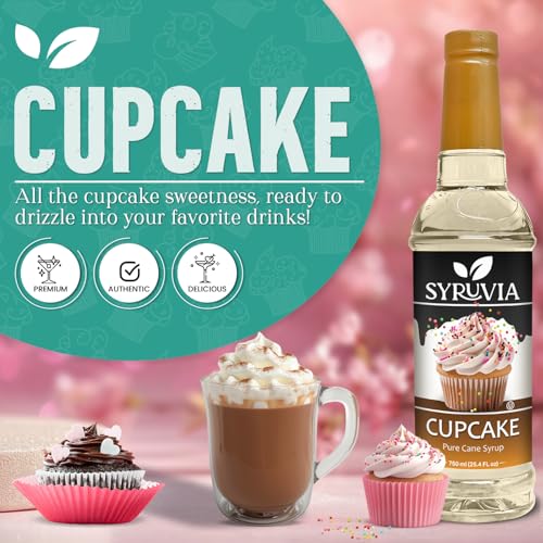 Coffee Syrup Cupcake Flavored Syrup for Drinks (25.4 Fl Oz)