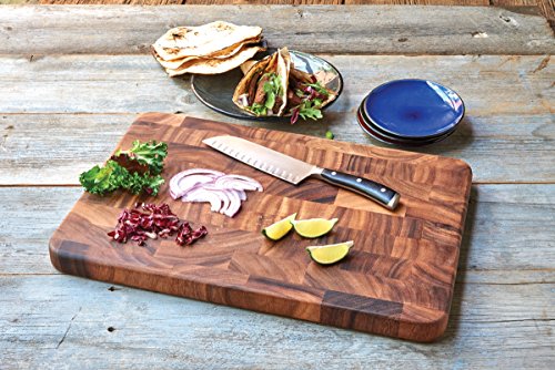 Acacia Wood Cutting Board With & Without Juice Channel Set
