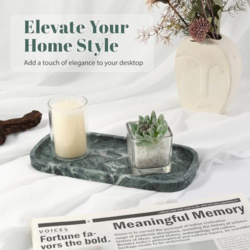 Marble Tray 10"x5" Marble Vanity Tray for Bathroom Countertop Kitchen Sink
