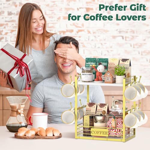 Coffee Mug Cup Holder Tree Bar Station Organizer