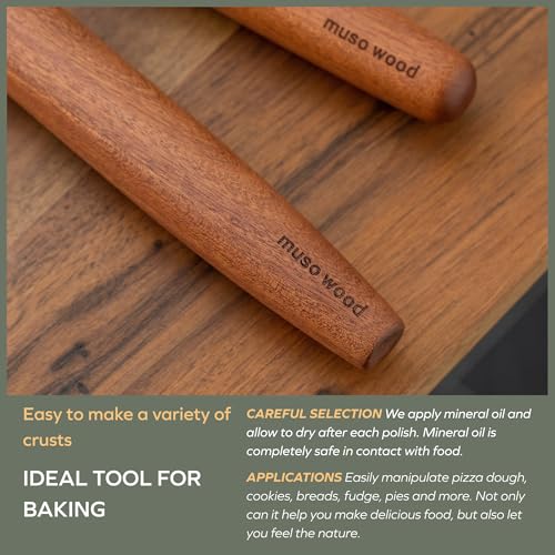 French Rolling Pin and Silicone Baking Mat Set