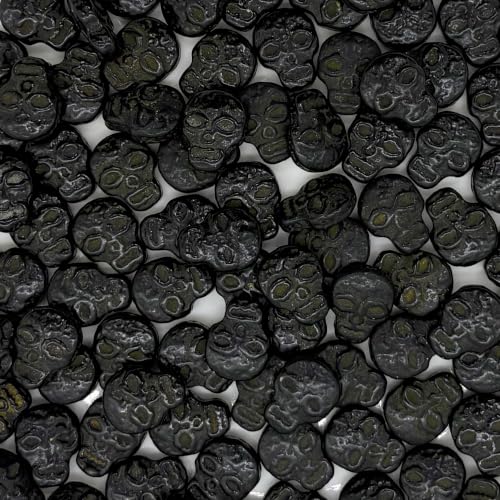Black Skulls Sprinkles Halloween Edible Skull Cake Decoration Cupcake Toppers Cookie Perfect for Cakes