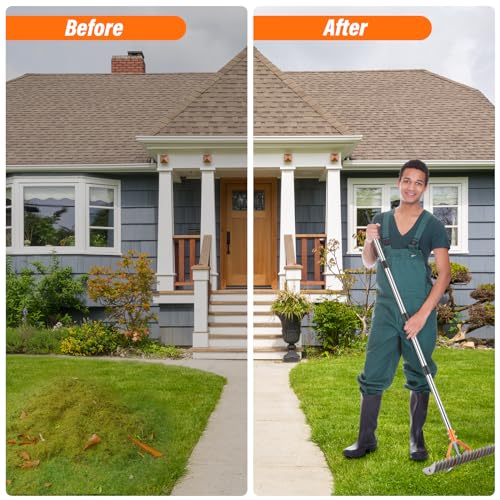 62" Adjustable Thatch Rake