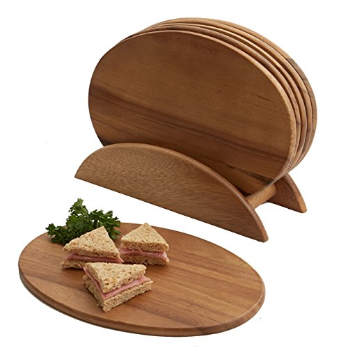 Woodard & Charles 6 Acacia Wood Serving Boards w (10 Count)