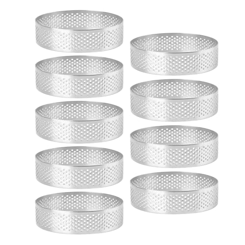 9 Pack 3.15 Inch Perforated Tart Rings (9 Count)